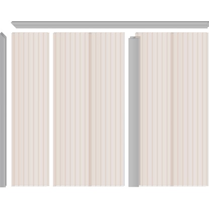 PVC Plošče z votlimi komorami 1,6 cm bronaste 200 cm x 20 cm