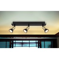 Globo Reflektor Drew 3-plamenski črna mat 400 x 60 x 90 mm
