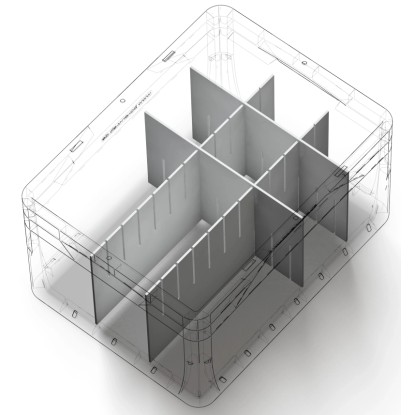 Eurobox-System Pregrada za zaboje Tauro 55,4 cm x 16 cm bela