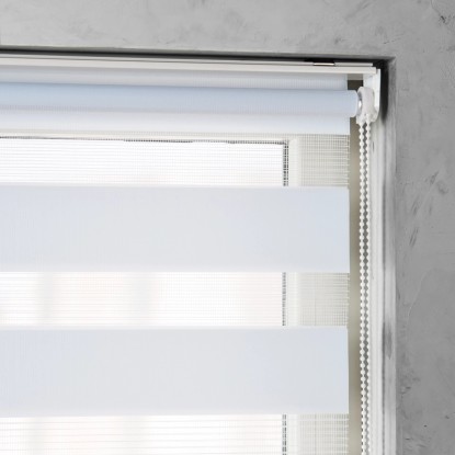 Cocoon Easy Fix dvojna dnevna rolo zavesa bela 90 cm x 220 cm