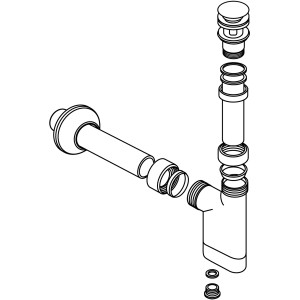 LIV Sifon za umivalnik Click-Clack z izlivnim ventilom