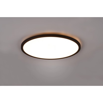 Reality Stropna LED-svetilka Aureo 1-plamenska črna mat Ø 40 cm