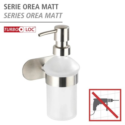 Wenko Dozirnik mila Turbo-Loc nerjavno jeklo Orea mat pribl. 200 ml