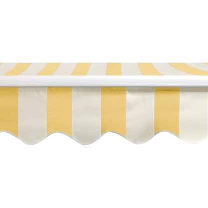 Markiza s pregibnimi rokami Aventura 400 cm × 250 cm, rumeno-bela črtasta