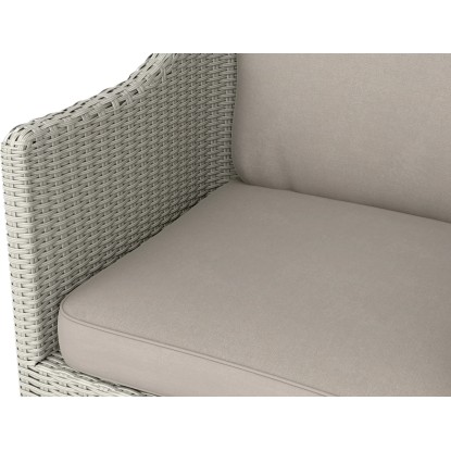 Gulfport Sedežna garnitura iz ratana 4-delna siva