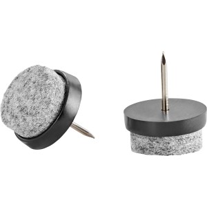 Klobučevinasti drsniki z zatičem Ø 24 mm 24 kosov Črne