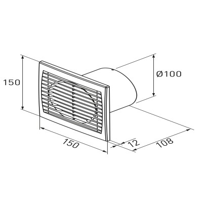 Ventilator System Ø 100 tih