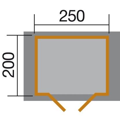 Weka Lesena vrtna hiška Bregenz B Naravna 250 cm x 200 cm