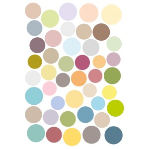 Komar Stenske nalepke Dots 70 cm x 50 cm