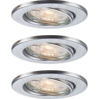 Vgradna svetilka LED 86R kovinska v barvi aluminija 3-delni komplet