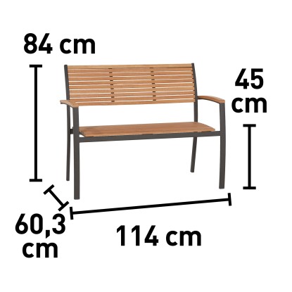 Vrtna klop Bonlee 2-sed FSC® 84,5 cm x 114 cm x 60,25 cm