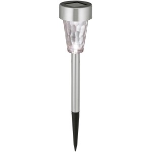 Solarna svetilka z zemeljsko konico iz nerjavnega jekla z učinkom vodnih kapljic