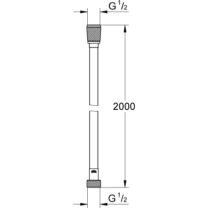 Grohe Cev za prho VitalioFlex Silver 2000 cm Krom
