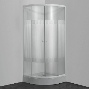 Sanotechnik Okrogla kabina za prho s črtastim steklom