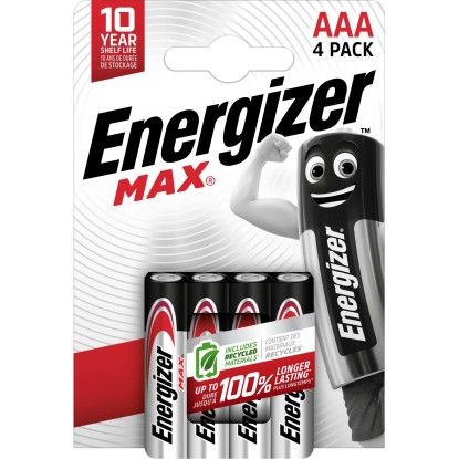 Energizer Alkalna baterija Max AAA Micro 4 kosi