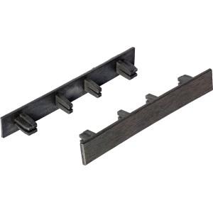 Končne kape za WPC krovne deske Antracit 6 kosov