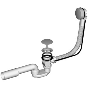 LIV Sifon za kopalno kad avtomatik višina 650 mm rešetka Ø 70 mm
