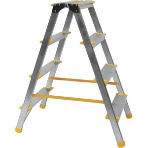 Alve Obojestranska alumunijasta lestev 2 x 4 stopnice do 150 kg