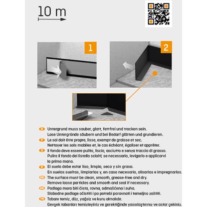 Pravokotna letev Bela barva 48 mm x 13 mm Dolžina 10000 mm