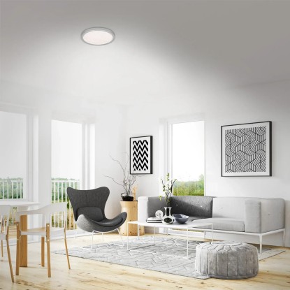 Brilo LED stropna svetilka Runa 18 W Srebrna