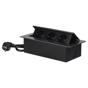 Orno Vgradne vtičnice za pohištvo z zaščitnim kontaktom grafit