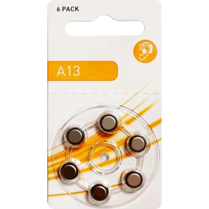 Baterija za slušni aparat A13 6 kos