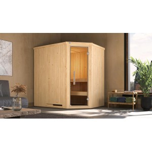 Weka Montažna kotna savna Varberg Steklena vrata 144 x 194 x 199 cm