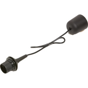 OBI Priključek za visečo svetilko E27 80 cm črne barve