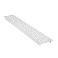 Rešetka iz lahke kovine aluminij 480 mm x 80 mm bela