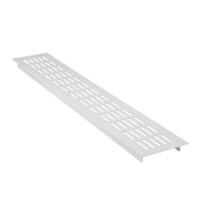 Rešetka iz lahke kovine aluminij 480 mm x 80 mm bela