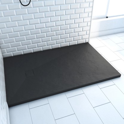 Aurlane Tuš kad Stone 140 x 90 Antracitna