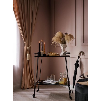 Svečnik Modern Antique 10 cm x 4,5 cm x 4,5 cm Belo-siv