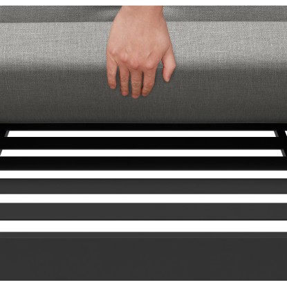 Zunanja sedežna garnitura Lipson 3-delna iz akacijevega lesa in aluminija Siva