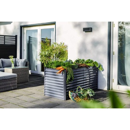 Kovinska visoka greda Anracit 150 cm x 70 cm x 70 cm