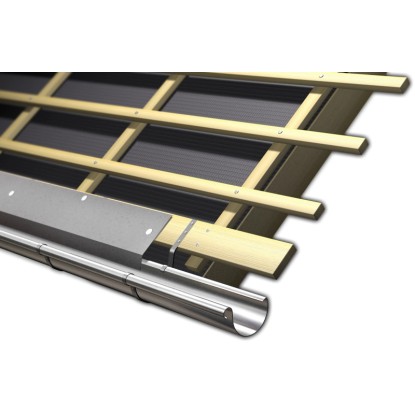 Strešni žleb brez vodnega zgiba mere 200 mm x 1000 mm iz aluminija