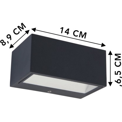 Lutec LED zunanja stenska svetilka Gemini antracitna