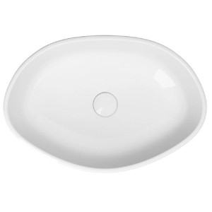 Cersanit Nasadni umivalnik City oval 50 s keramičnim zamaškom