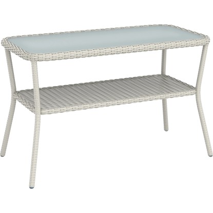 Gulfport Sedežna garnitura iz ratana 4-delna siva