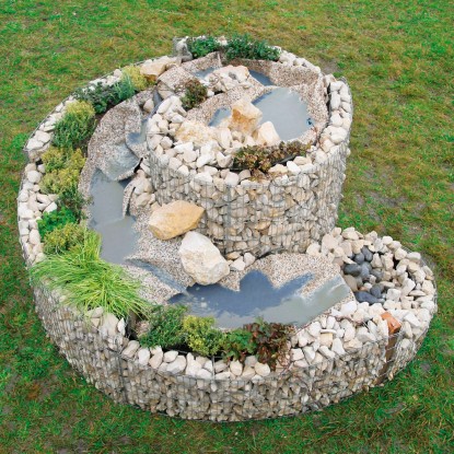 Bellissa Gabione zeliščna spirala Velika 80 cm x 200 cm x 150 cm