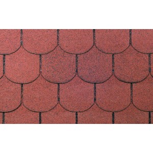 Guttatec Bitumenska skodla ovalna rdeča