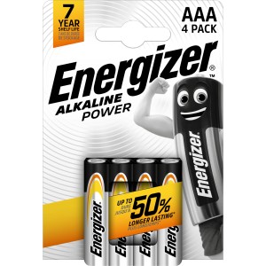 Energizer Alkalna baterija Power AAA Micro 4 kosi