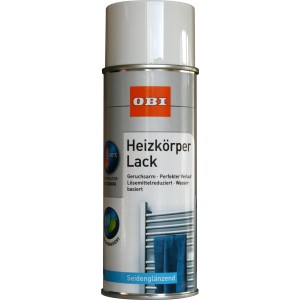 OBI Lak za radiatorje v spreju beli svilnato sijajni wv 400 ml