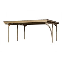 Weka Dvojni avtomobilski nadstrešek 616 A z lokom 500 cm x 500 cm