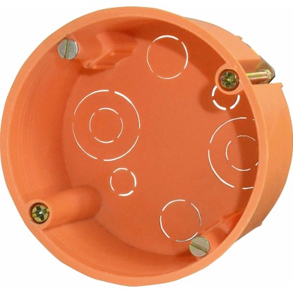 Doza za votle stene Ø 68 mm x 47 mm oranžna IP30 10 kosov