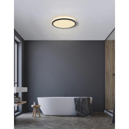 Globo LED-stropna svetilka Sapana Ø 42 cm Črna