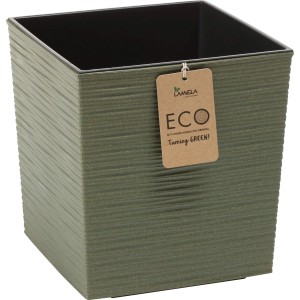 Cvetlični lonec Juka Eco Dluto 25 cm x 25 cm x 26 cm gozdnato zelen