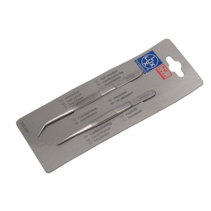 LUX-TOOLS Komplet profesionalnih pincet 2-delni