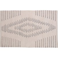 OBI Preproga iz bombaža Vzorčasta Bež-črna 60 x 90 cm