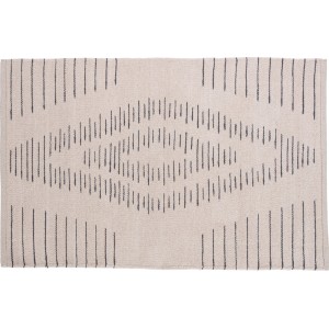 OBI Preproga iz bombaža Vzorčasta Bež-črna 60 x 90 cm