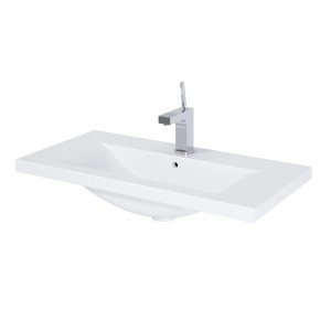 Roca Umivalnik Cheese 80 cm kvadraten bel sijaj